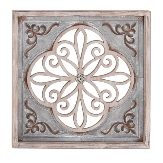Kirkland's Home Finish Wood And Metal Wall Plaque- Wall Plaques