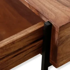 Kirkland's Home Fir Wood And Steel Cross Frame Console Table- Console Tables