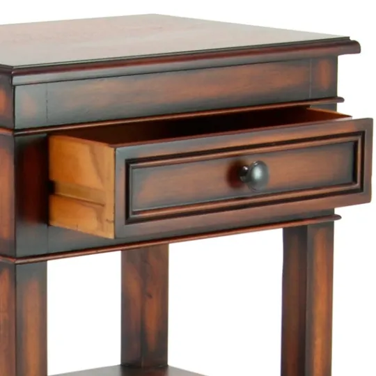Kirkland's Home Fir Wood Tiered Side Table- Accent & End Tables