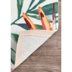 Kirkland's Home Flamingo Leaf Indoor/Outdoor Area Rug, 5X8- Outdoor Rugs