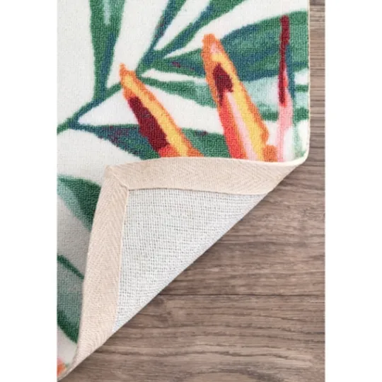 Kirkland's Home Flamingo Leaf Indoor/Outdoor Area Rug, 5X8- Outdoor Rugs