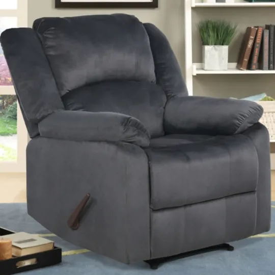 Kirkland's Home Flannel Overstuffed Pull Recliner- Accent Chairs