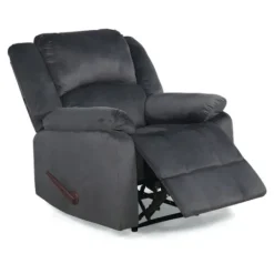 Kirkland's Home Flannel Overstuffed Pull Recliner- Accent Chairs