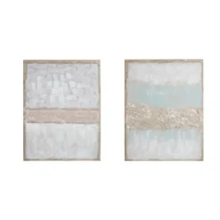 Kirkland's Home Flatland Glitter Canvas Art Prints, Set Of 2- Canvas Art