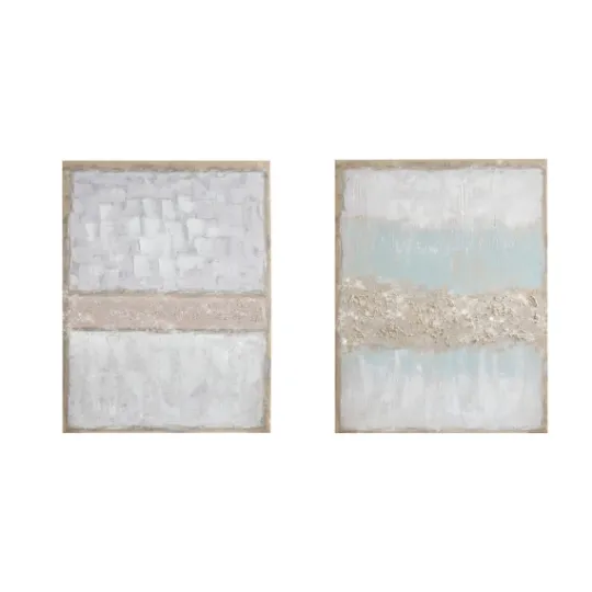 Kirkland's Home Flatland Glitter Canvas Art Prints, Set Of 2- Canvas Art