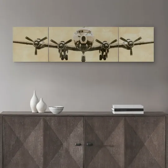 Kirkland's Home Flight Design Canvas Art Prints, Set Of 3- Canvas Art