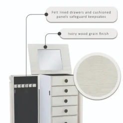 Kirkland's Home Flip Top 5-Drawer Wood Armoire- Dressers & Chests