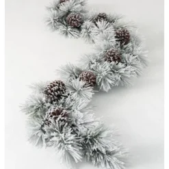 Kirkland's Home Flocked Pine And Pine Cone Garland- Arrangements & Greenery