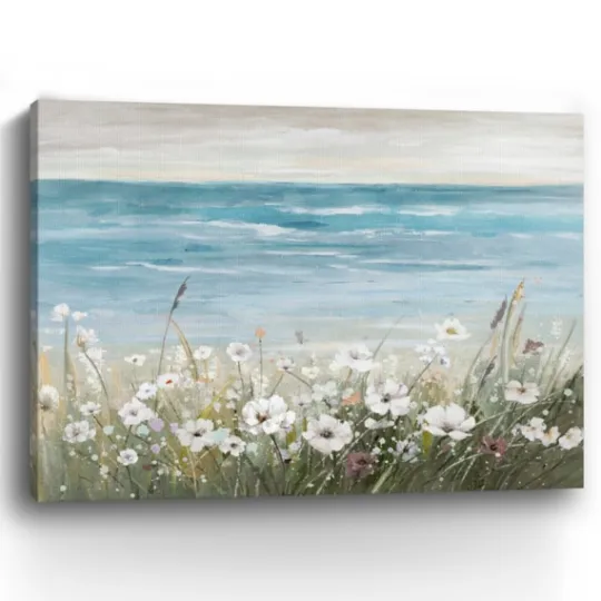 Kirkland's Home Floral Beach Giclee Canvas Art Print, 48X36 In.- Canvas Art