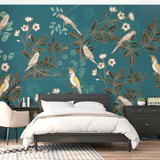 Kirkland's Home Floral Birds Peel And Stick Wall Mural- Wall Murals & Wall Decals