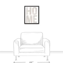 Kirkland's Home Floral Home Black Framed Canvas Art Print- Wall Quotes & Signs