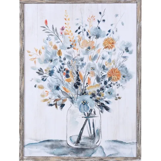 Kirkland's Home Floral In A Jar I Framed Wall Art Print- Framed Art