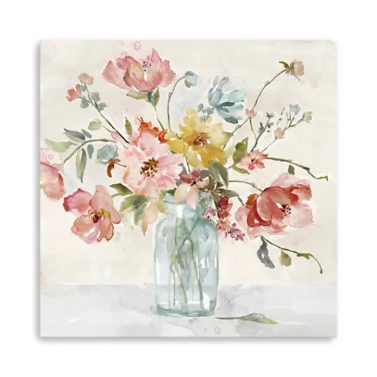 Kirkland's Home Floral In Transparent Bottle Canvas Art Print- Canvas Art