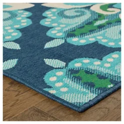 Kirkland's Home Floral Medallion Jenn Outdoor Rug, 5X7- Outdoor Rugs