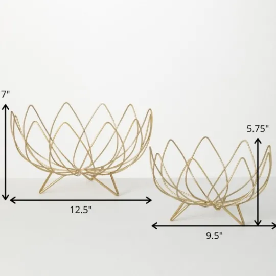 Kirkland's Home Floral Metal Wire Bowls, Set Of 2- Decorative Bowls & Jars