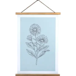 Kirkland's Home Floral Print Hanger Frame Wall Plaque- Wall Plaques