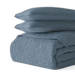 Kirkland's Home Floral Stitch 3-Pc. King Quilt Set- Quilts