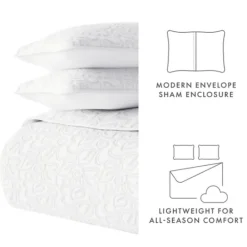 Kirkland's Home Floral Stitch 3-Pc. Queen Quilt Set- Quilts