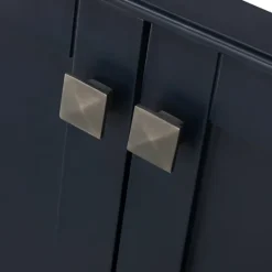 Kirkland's Home Florence Navy Wood Backsplash Sink Vanity- Bathroom Furniture