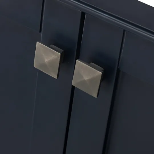 Kirkland's Home Florence Navy Wood Backsplash Sink Vanity- Bathroom Furniture