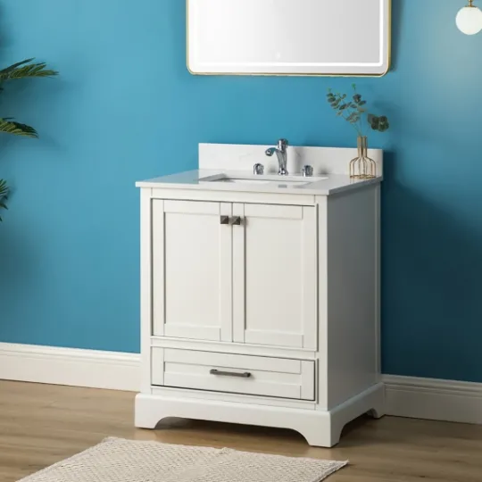 Kirkland's Home Florence Wood Backsplash Sink Vanity- Bathroom Furniture