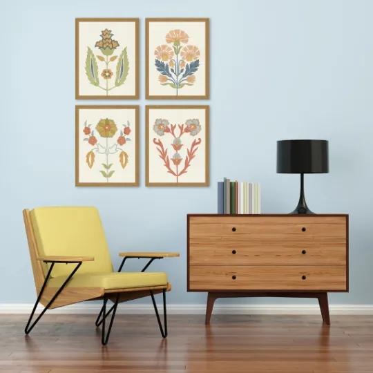 Kirkland's Home Flourish Framed Art Prints, Set Of 4- Framed Art