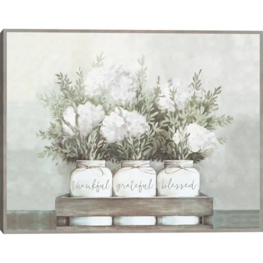 Kirkland's Home Flower Jars Framed Canvas Art Print- Canvas Art