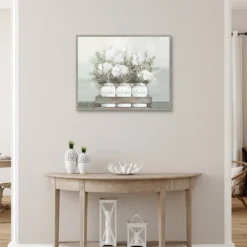Kirkland's Home Flower Jars Framed Canvas Art Print- Canvas Art