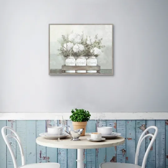 Kirkland's Home Flower Jars Framed Canvas Art Print- Canvas Art