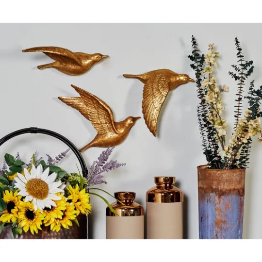 Kirkland's Home Flying Birds Wall Sculptures, Set Of 3- Wall Plaques