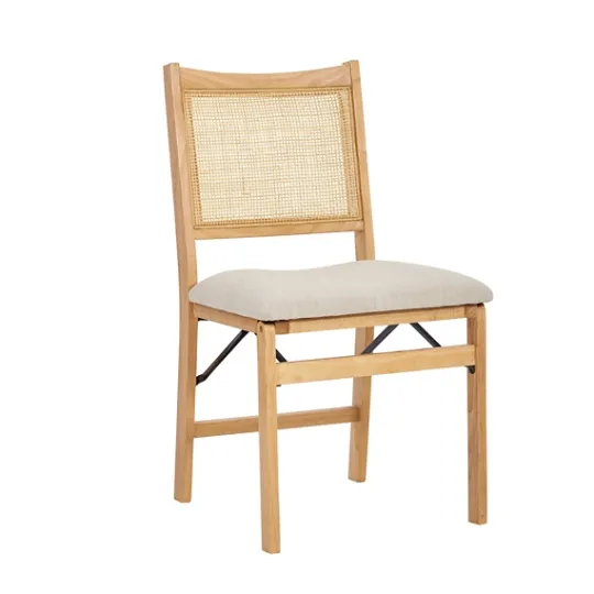 Kirkland's Home Folding Rat Cane Back Cushioned Chair- Accent Chairs