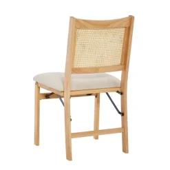 Kirkland's Home Folding Rat Cane Back Cushioned Chair- Accent Chairs