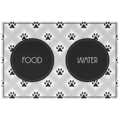 Kirkland's Home Food And Water Bowl Floor Mat, 15X23- Kitchen & Floor Mats