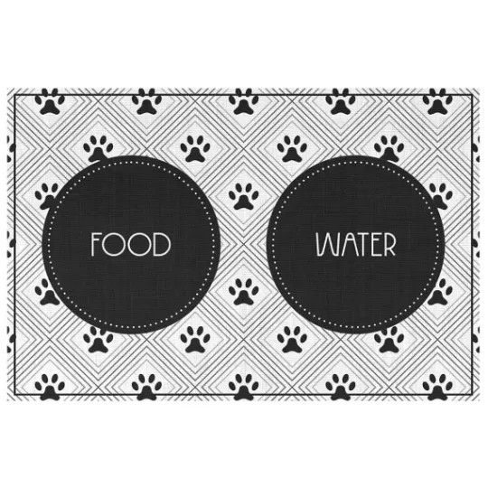 Kirkland's Home Food And Water Bowl Floor Mat, 15X23- Kitchen & Floor Mats