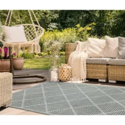 Kirkland's Home Forest Geo Lattice Outdoor Area Rug, 4X7- Outdoor Rugs
