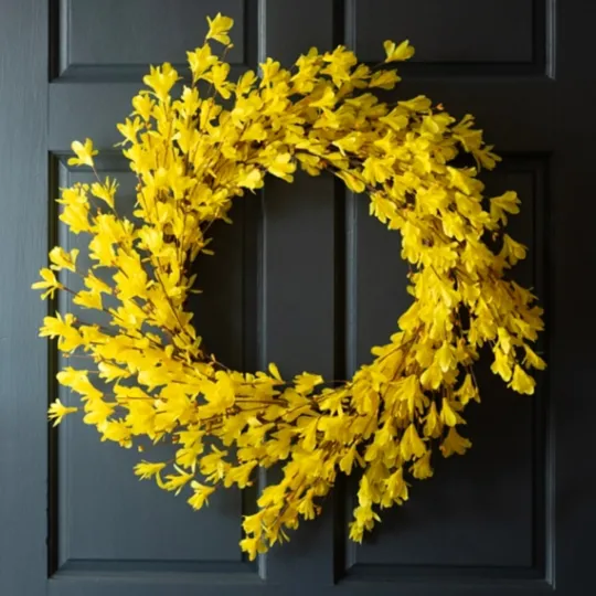 Kirkland's Home Forsythia Flowers Wreath- Wreaths