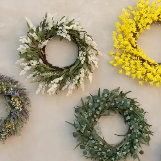 Kirkland's Home Forsythia Flowers Wreath- Wreaths