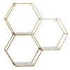 Kirkland's Home Frame Marble Honeycomb Wall Shelf- Shelves