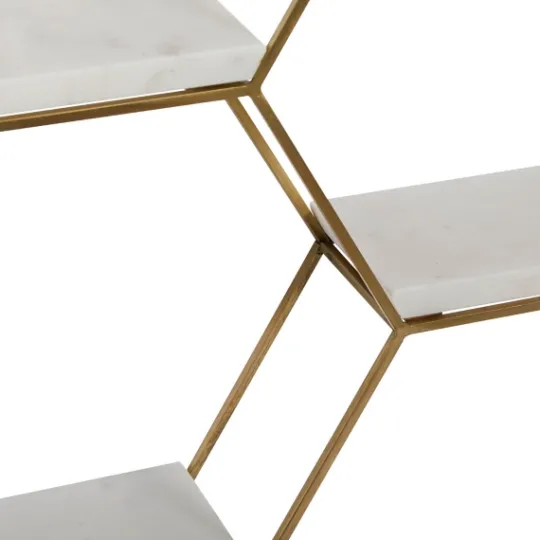 Kirkland's Home Frame Marble Honeycomb Wall Shelf- Shelves