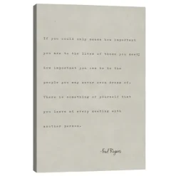 Kirkland's Home Fred Rogers If You Could Canvas Art Print- Wall Quotes & Signs