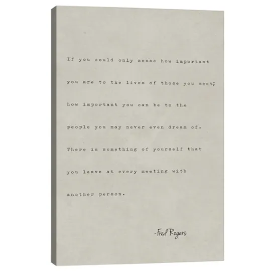 Kirkland's Home Fred Rogers If You Could Canvas Art Print- Wall Quotes & Signs