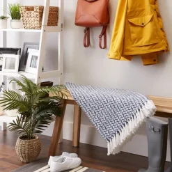 Kirkland's Home French And White Arrowhead Throw- Blankets & Throws