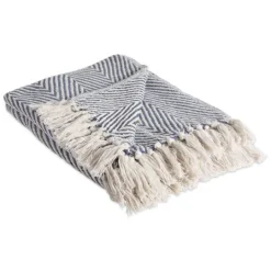 Kirkland's Home French Chevron And Fringe Throw- Blankets & Throws