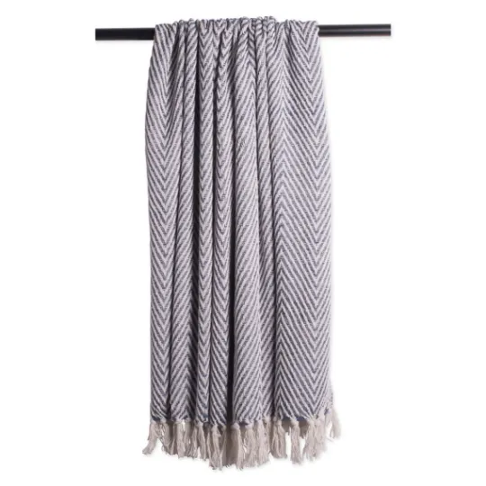 Kirkland's Home French Chevron And Fringe Throw- Blankets & Throws