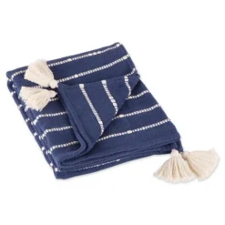 Kirkland's Home French Slub Stripe Decorative Throw- Blankets & Throws