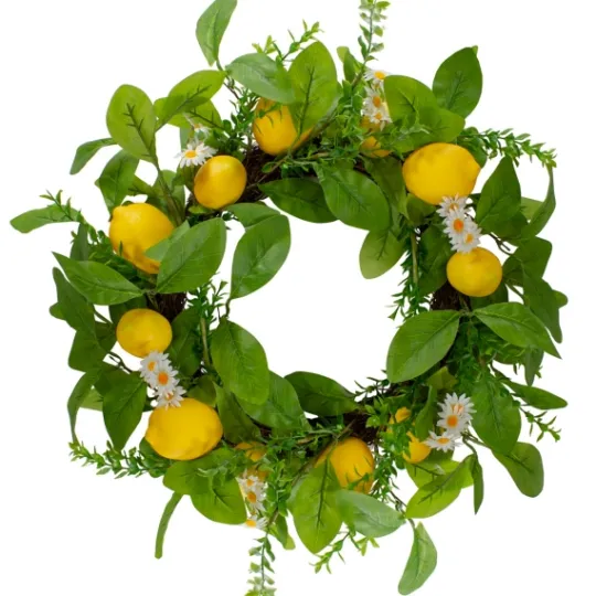 Kirkland's Home Fresh Daisies And Lemons Wreath- Wreaths
