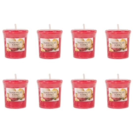 Kirkland's Home Fresh Fruit Sorbet Votive Candles, Set Of 8- Candles