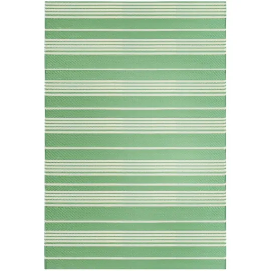 Kirkland's Home Fresh Green Stripes Outdoor Area Rug, 4X6- Outdoor Rugs