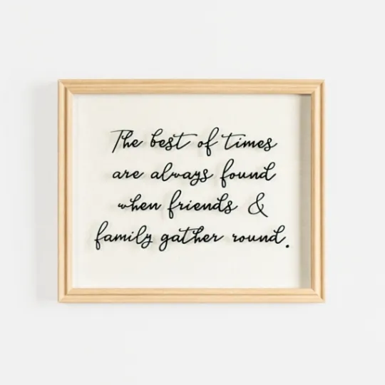 Kirkland's Home Friends & Family Gather Round Glass Wall Plaque- Wall Quotes & Signs