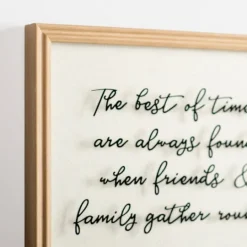 Kirkland's Home Friends & Family Gather Round Glass Wall Plaque- Wall Quotes & Signs